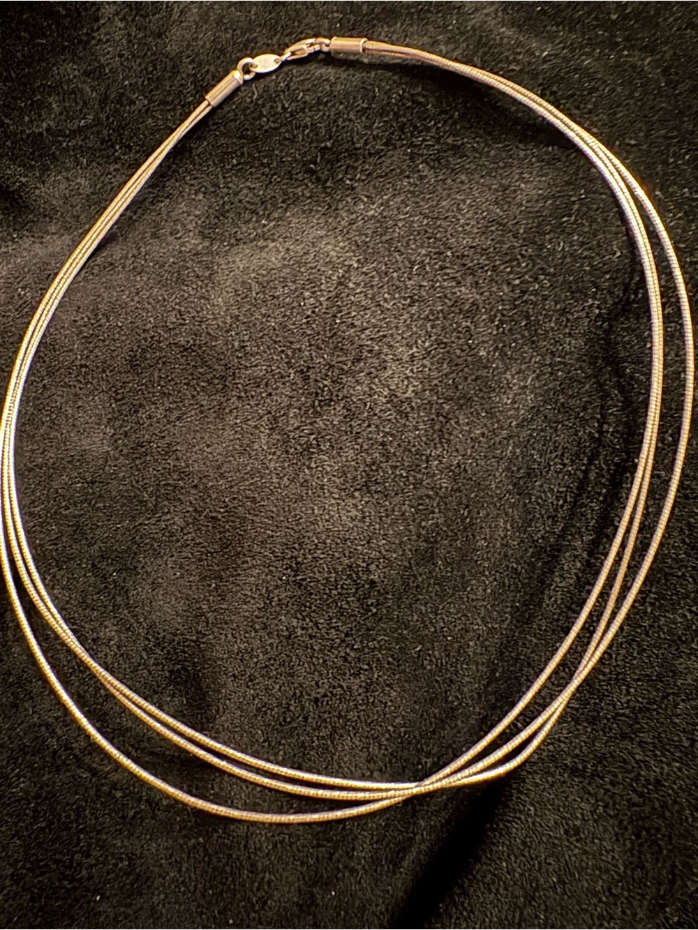 Triple-Strand Sterling Silver Women's Necklace